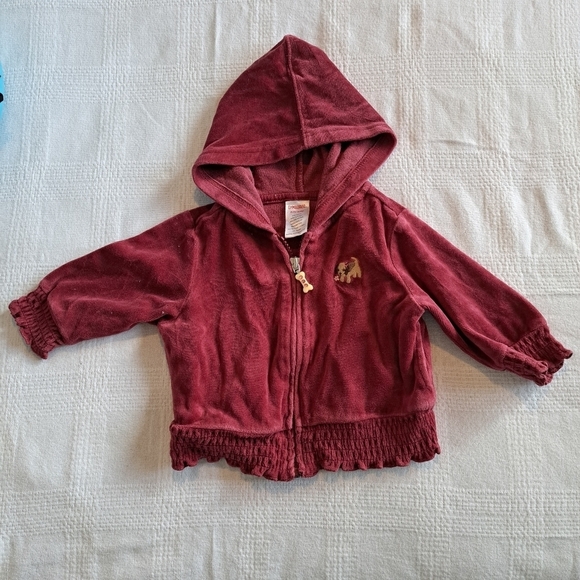 Gymboree velour hoodie Primrose Line 6-12 months - Picture 1 of 4